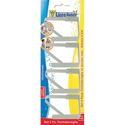 Fermatovaglia a Molla Super De Luca Inox 40 mm 4 Pezzi - 2