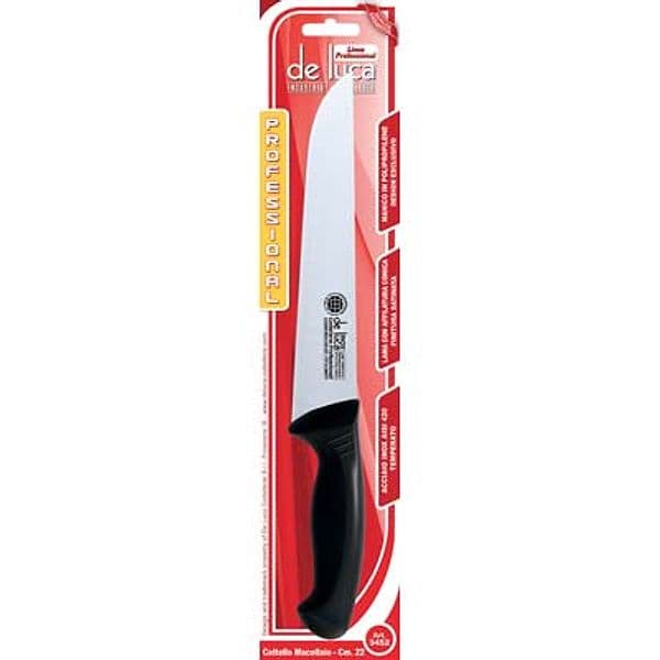 Coltello Macellaio Professional De Luca Manico Plt Inox 22 cm 2 Pezzi - 2