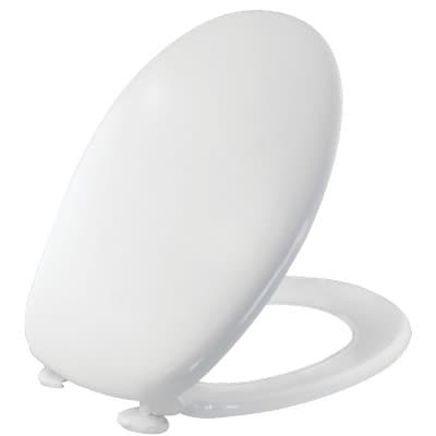 Sedile WC Sestriere Saniplast Termoplastica Bianco Cm 37,5X45,7 Coprivaso - 2