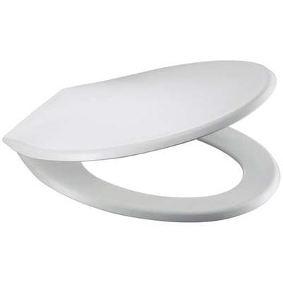 Sedile WC Carrara e Matta Termoplastica Bianco Cm 37X44 Coprivaso - 2