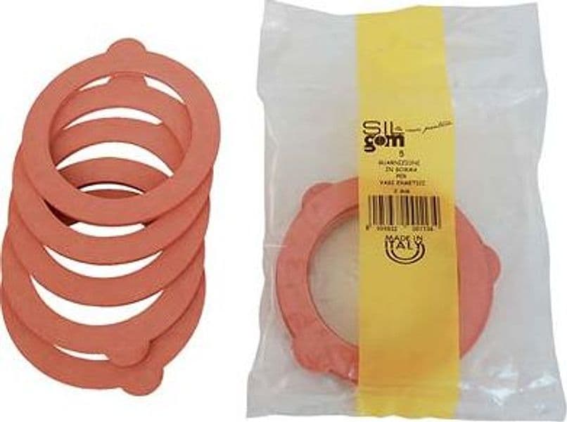 Guarnizione per Vaso Vetro Ermetico Self Gomma H 3 mm 5 Pezzi - 2