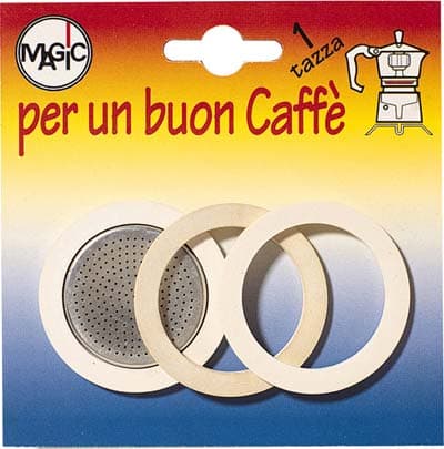 Guarnizione con Filtro Moka Tazza 1 con 1 Filtro 3 Pezzi - 2