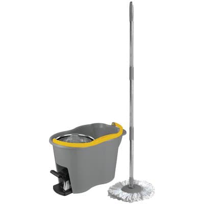 Secchio Mop Lava Pavimento Centrifuga Set Apex Pp Lt 12 con Mop con Manico - 2