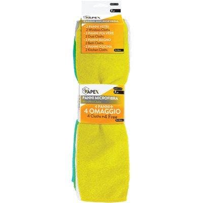 Panno Microfibra Universale Set Apex 30 x 35 cm 8 Pezzi - 2