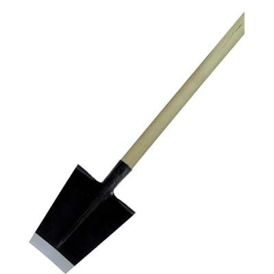 Vanghetto Punta Quadra Forgiato con Manico Acciaio Legno Cm 37X22 H.cm 168 - 2