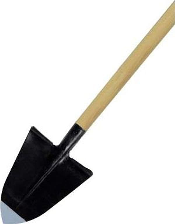 Vanghetto a Punta Forgiato con Manico Acciaio Legno Cm 29X33 H.cm 168 - 2