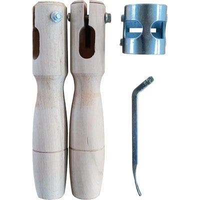 Manetta Legno per Pertica con Anello e Chiave 2PZ - 2