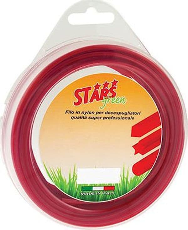 Filo per Decespugliatore Quadro Corallo Stars 15 m 3 mm 4 Pezzi - 2