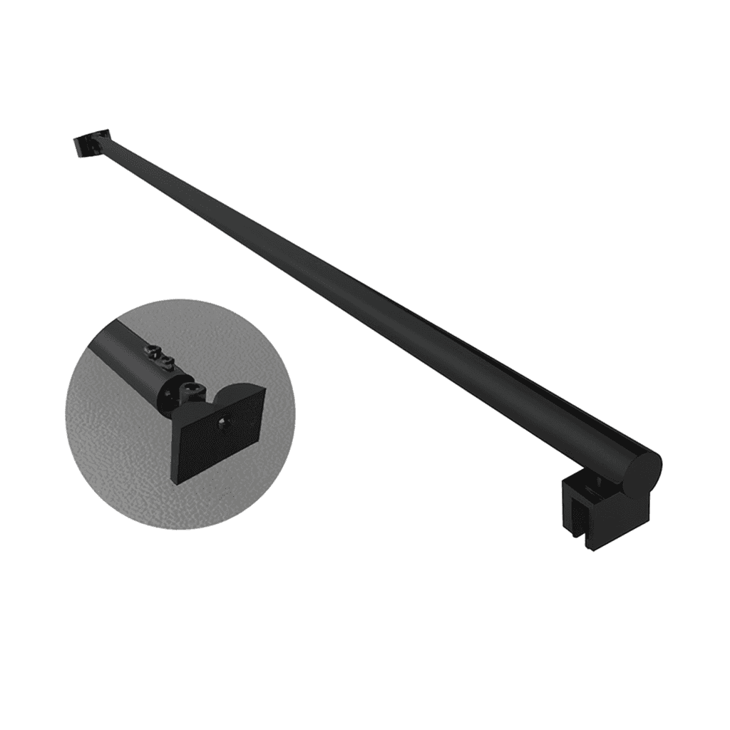 Braccio per Walk in Tondo 2 Teste Snodabili Dhimp 45 cm Nero - 2