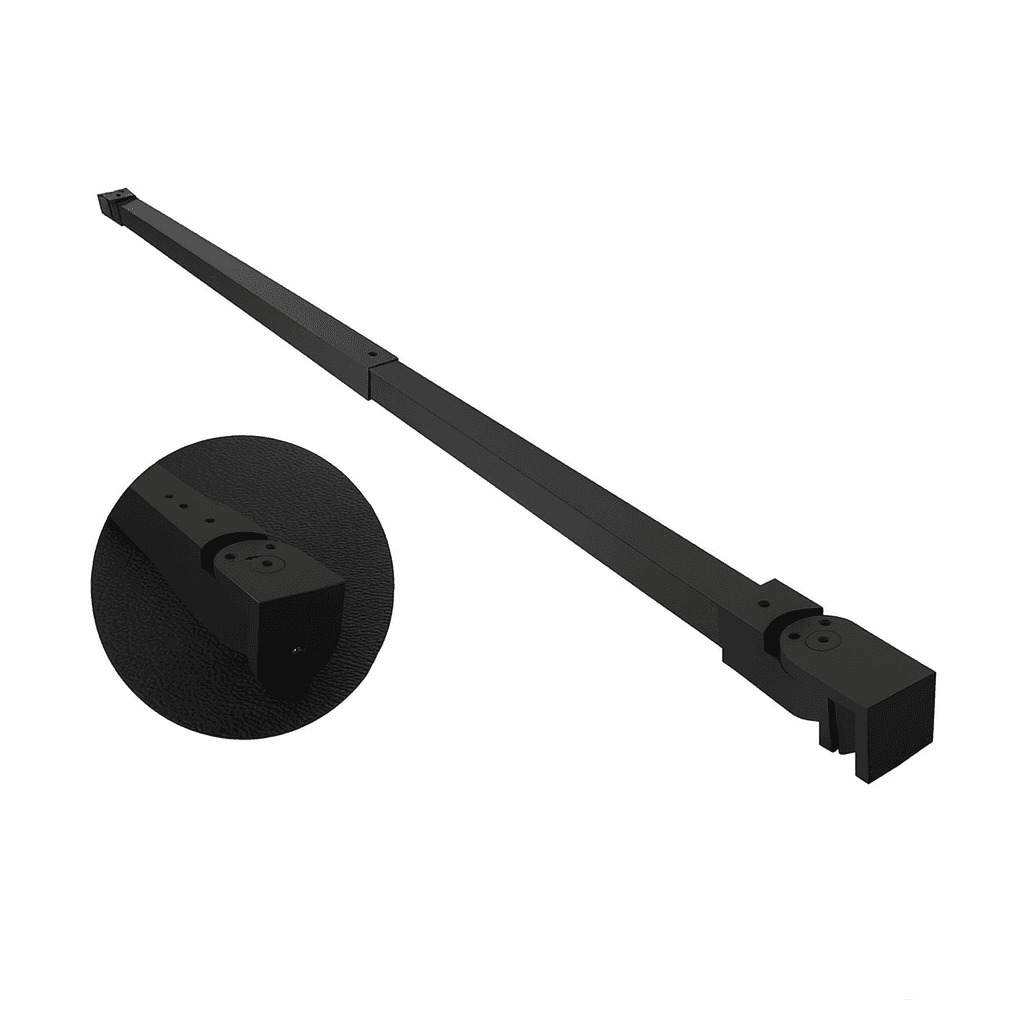Braccio per Walk in Quadro Telescopico 2 Teste Dhimp 70 cm a 100 Nero - 2