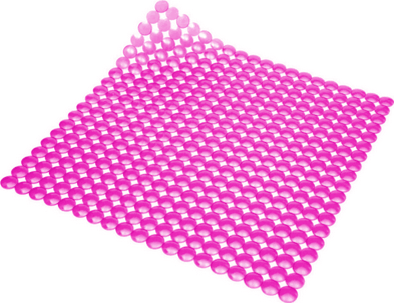 Tappeto Antiscivolo per Doccia Mod Rondo' 52 cm x 52 Dh Fucsia - 2