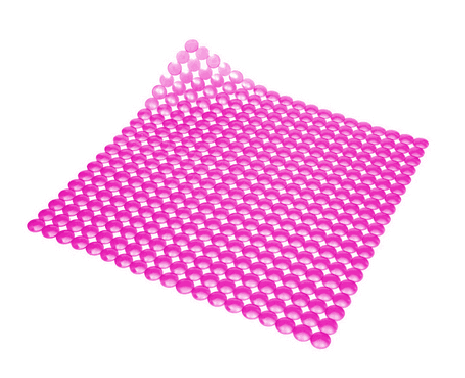 Tappeto Antiscivolo per Doccia Mod Rondo' 52 cm x 52 Dh Fucsia - 2