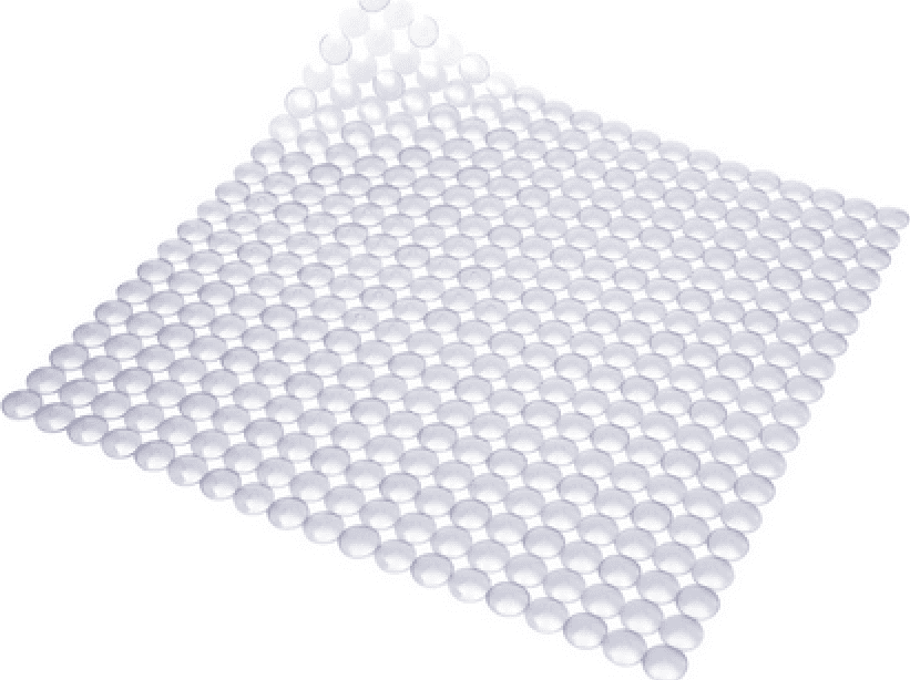 Tappeto Antiscivolo per Doccia Mod Rondo' 52 cm x 52 Dh Cristallo - 2