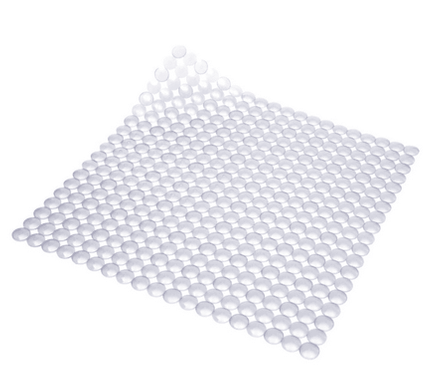 Tappeto Antiscivolo per Doccia Mod Rondo' 52 cm x 52 Dh Cristallo - 2