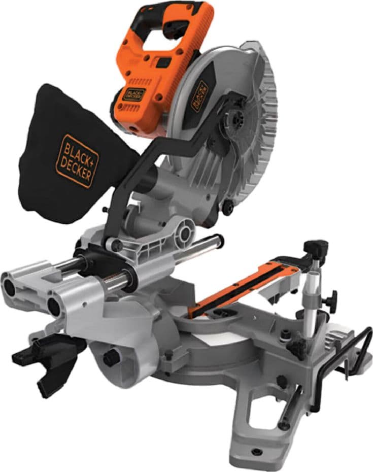 Troncatrice Radiale Black Decker Bes701 Qs 1500 w Lama Ø in Alluminio 216 mm - 2
