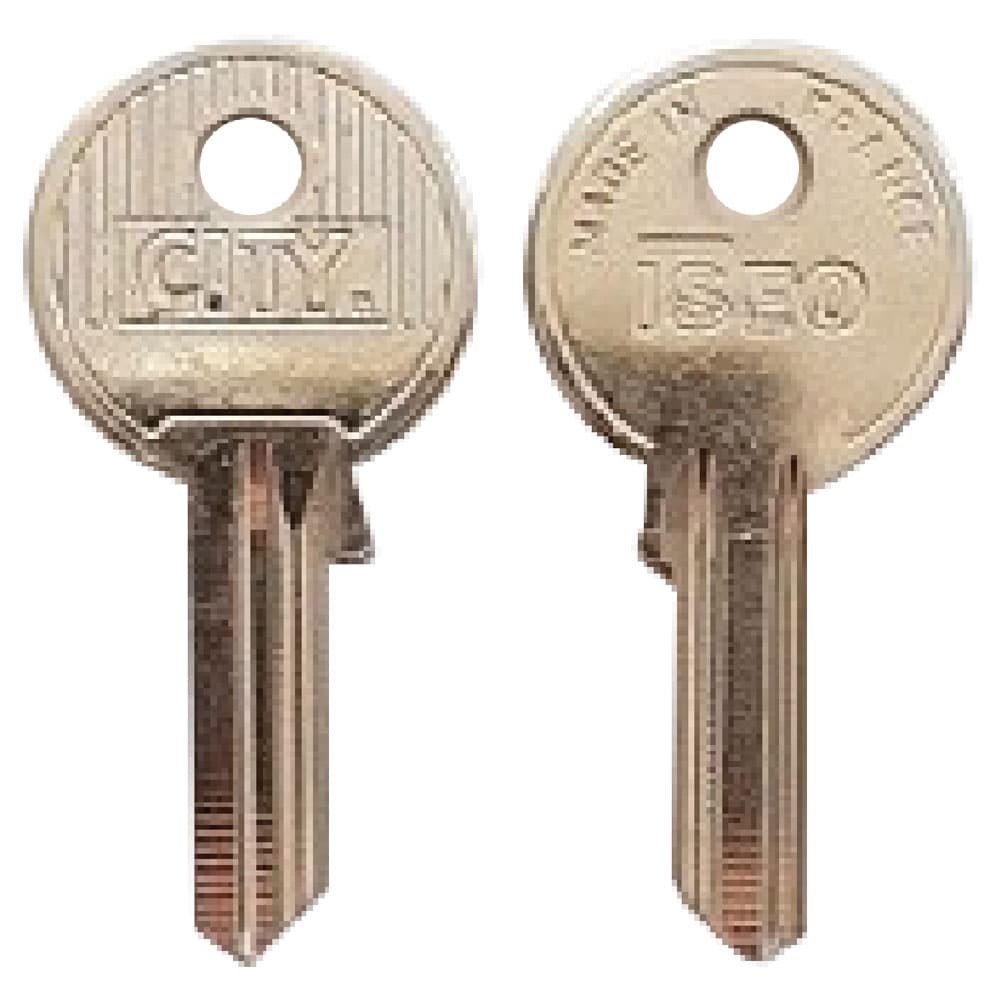 Chiave Iseo 020079 Ottone Nichelato Lunghezza 24,3 mm 4 Spine 10 Pezzi - 2