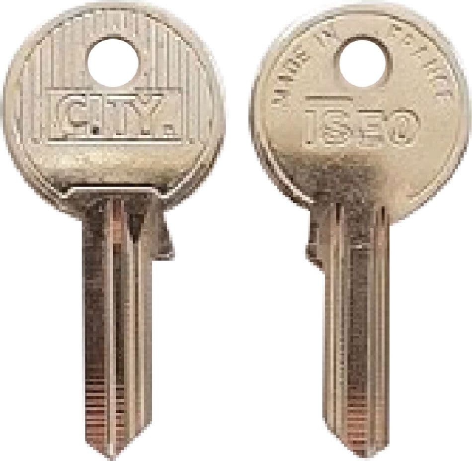 Chiave Iseo 020079 Ottone Nichelato Lunghezza 24,3 mm 4 Spine 10 Pezzi – Iseo Serrature