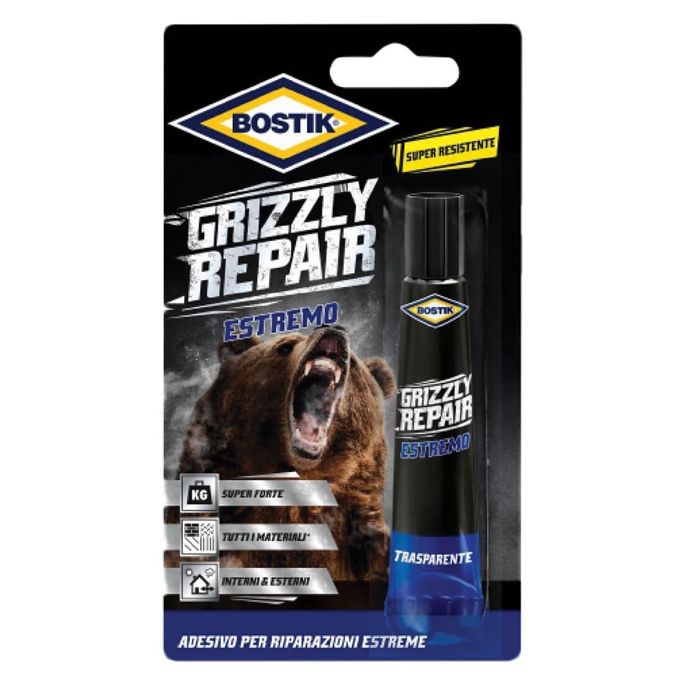 ADESIVO UNIVERSALE 'GRIZZLY REPAIR ESTREMO' gr. 20- 6 blister  - BOSTIK - 2