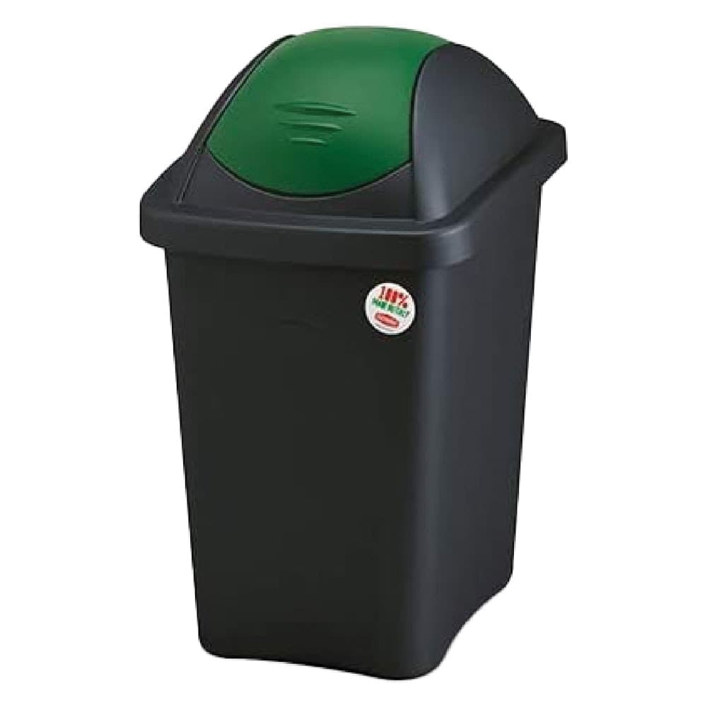 Bidone Immondizia Stefanplast Multipat Nero Verde 30 Lt 29 X 39 X 50 cm
