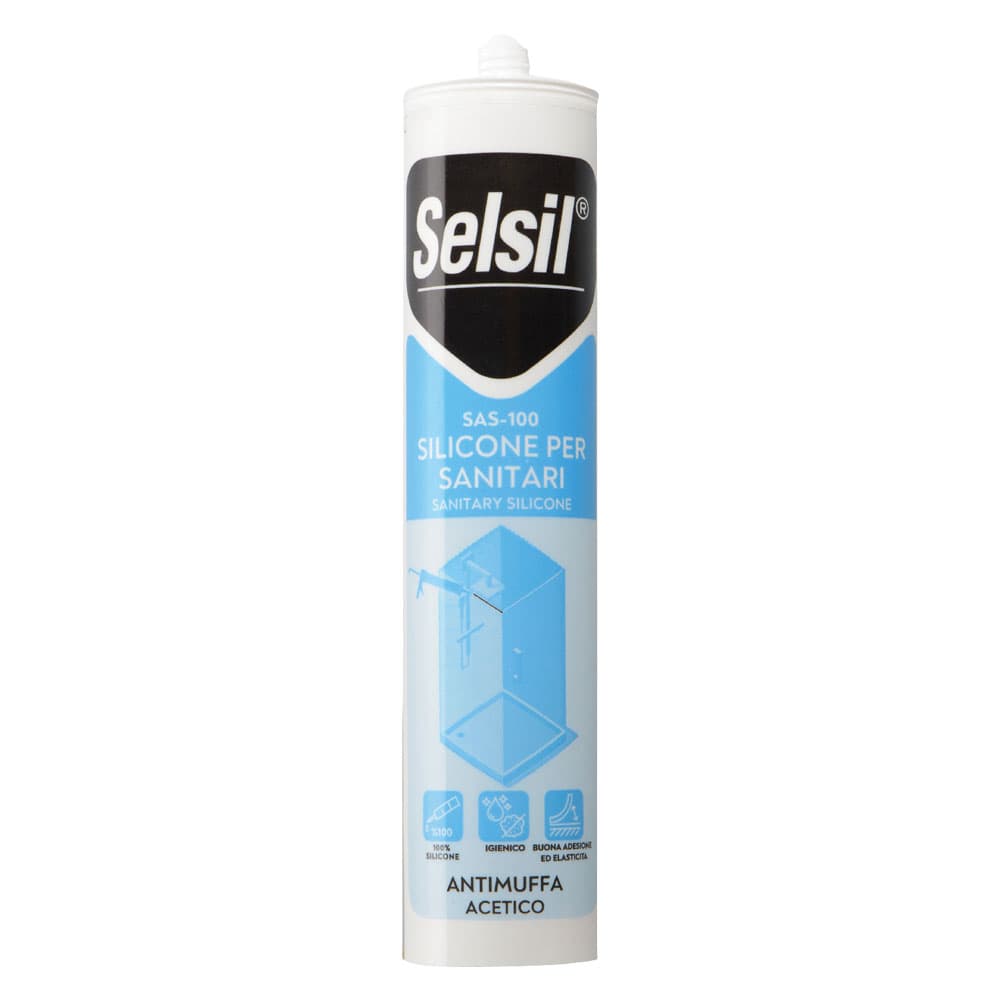 Silicone Acetico per Sanitari Trasparente Selsil Sas 100 25 Pezzi 280 ml - 2