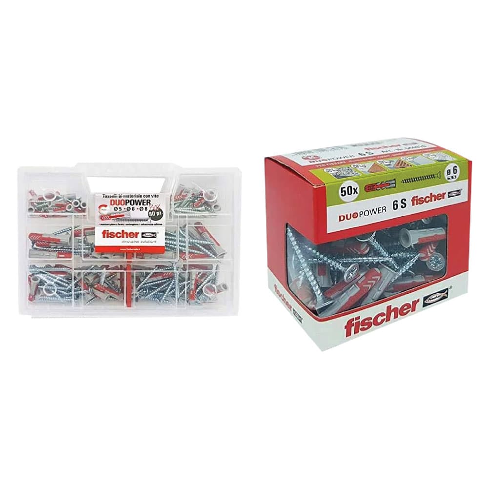 Tassello con Vite in Set Fischer Duopower 80 Pezzi - 2