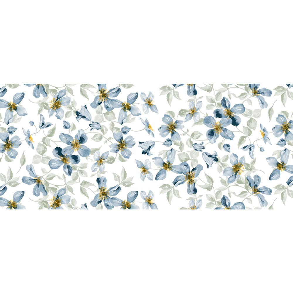 Tovagliato Fantasia Fiori Bonita Ptex R Blu Art 4U3 01 - 2