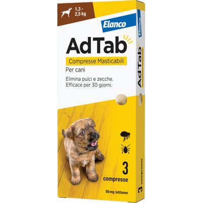 Antiparassitario Adtab Cani Elanco 2,5 1,3 kg 3 Pezzi - 2