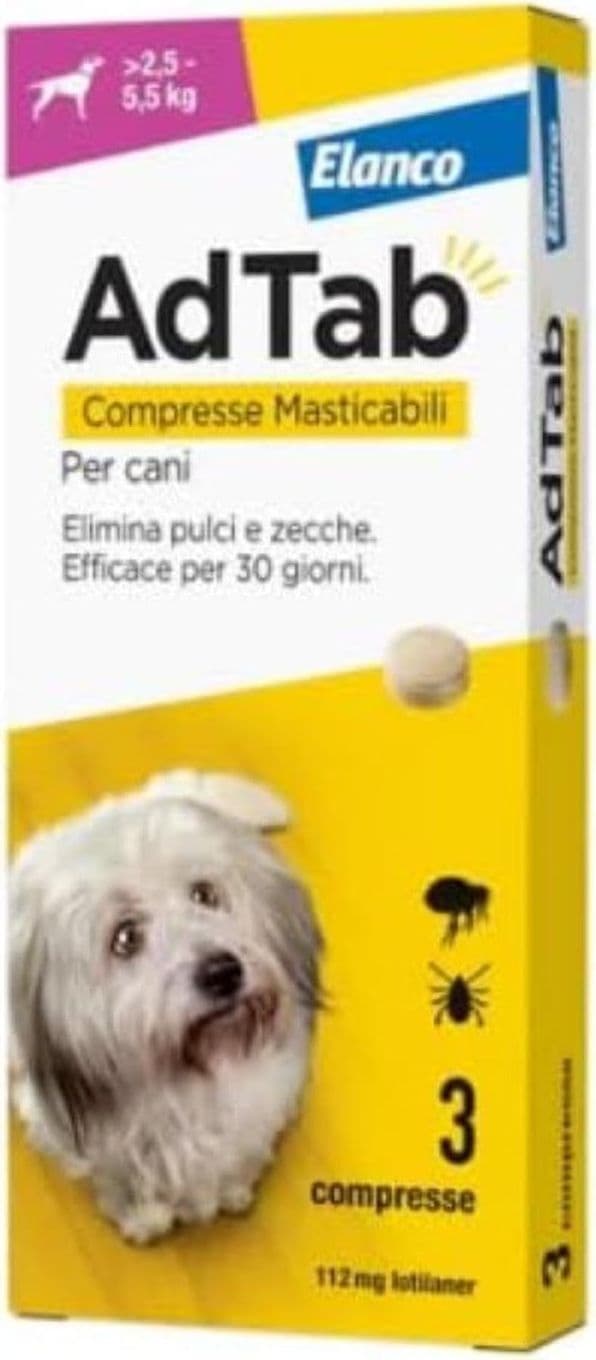 Antiparassitario Adtab Cani Elanco 5,5 2,5 kg 3 Pezzi - 2