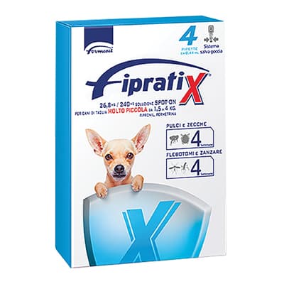 Antiparassitario Fipratix Cane Formevet 4 pipette 4 1,5 kg - 2