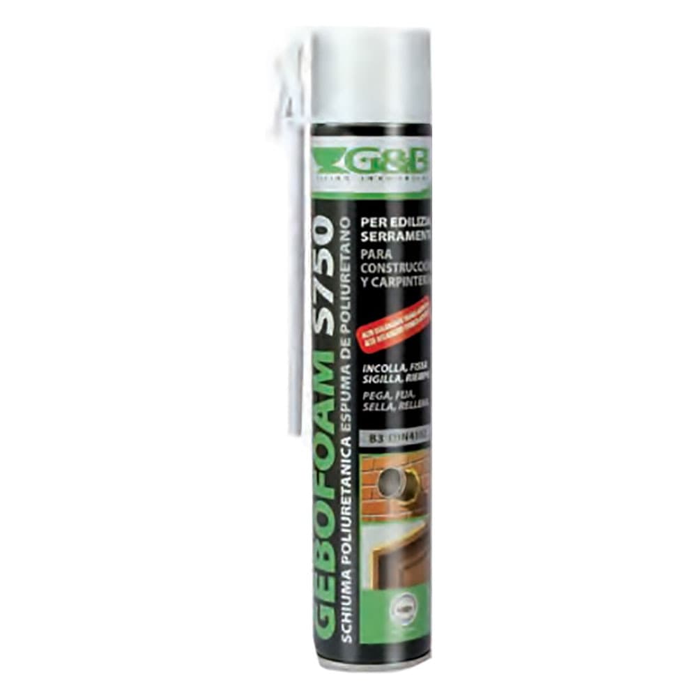 Schiuma Poliuretanica Tipo S Manuale G&b Gebofoam 12 Pezzi in Alluminio 750 ml