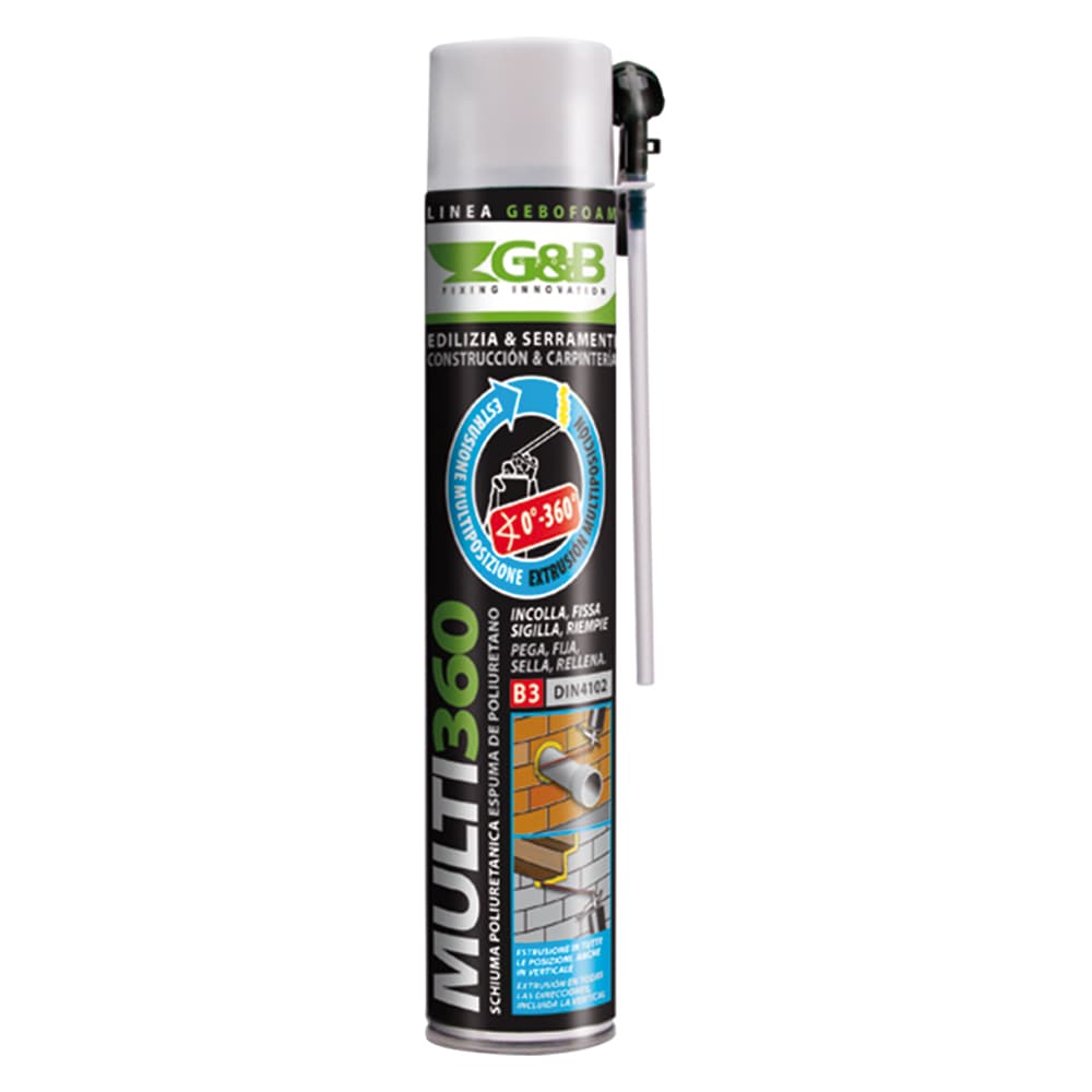 Schiuma Poliuretanica G&b Gebofoam Multi 360 12 Pezzi 825 ml - 2