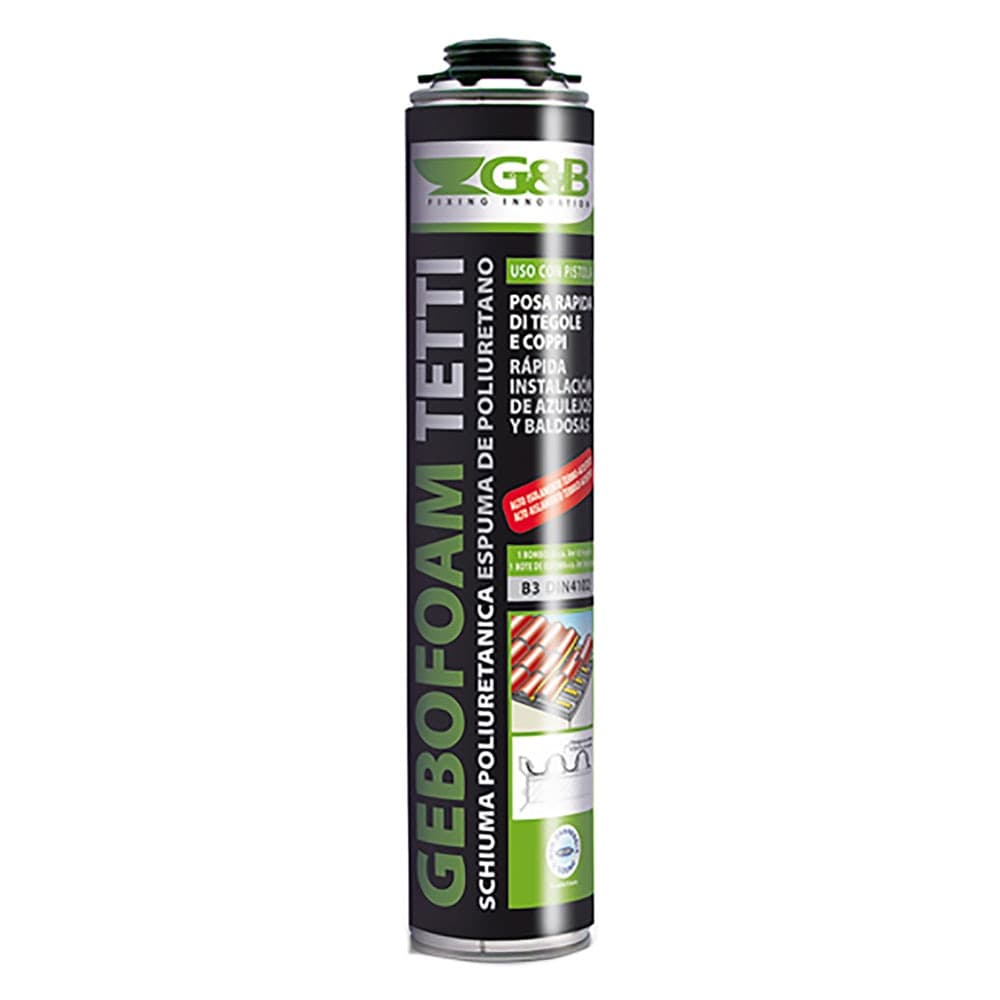 Schiuma Poliuretanica Tegole e Coppi Tipo P per Pistola G&b 12 Pezzi 750 ml