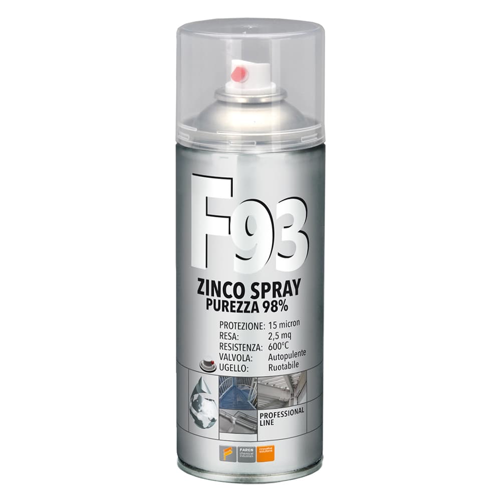 Smalto Spray Zinco 98% Faren F93 12 Pezzi 400 ml - 2
