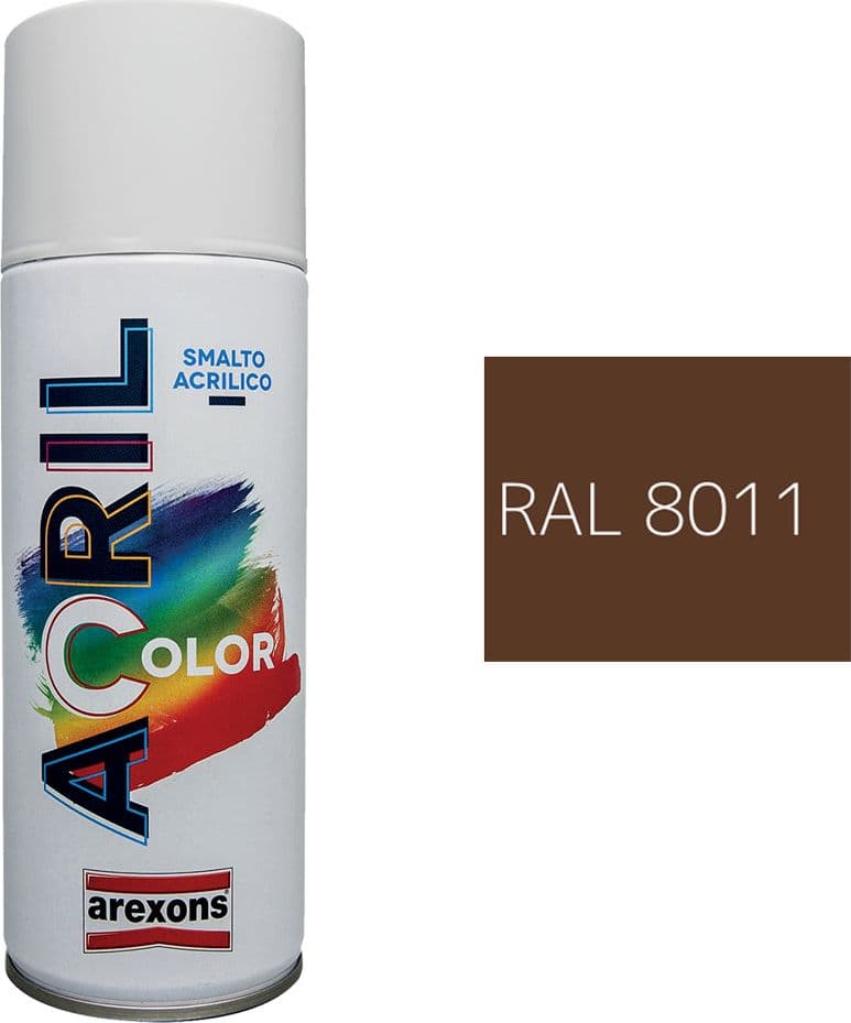 Smalto Spray Acrilico Ral 8011 Arexons Marrone Noce 6 Pezzi