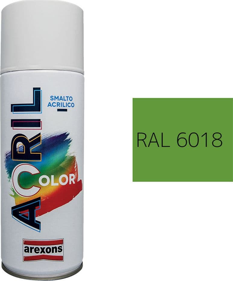 Smalto Spray Acrilico Ral 6018 Arexons Verde Giallo