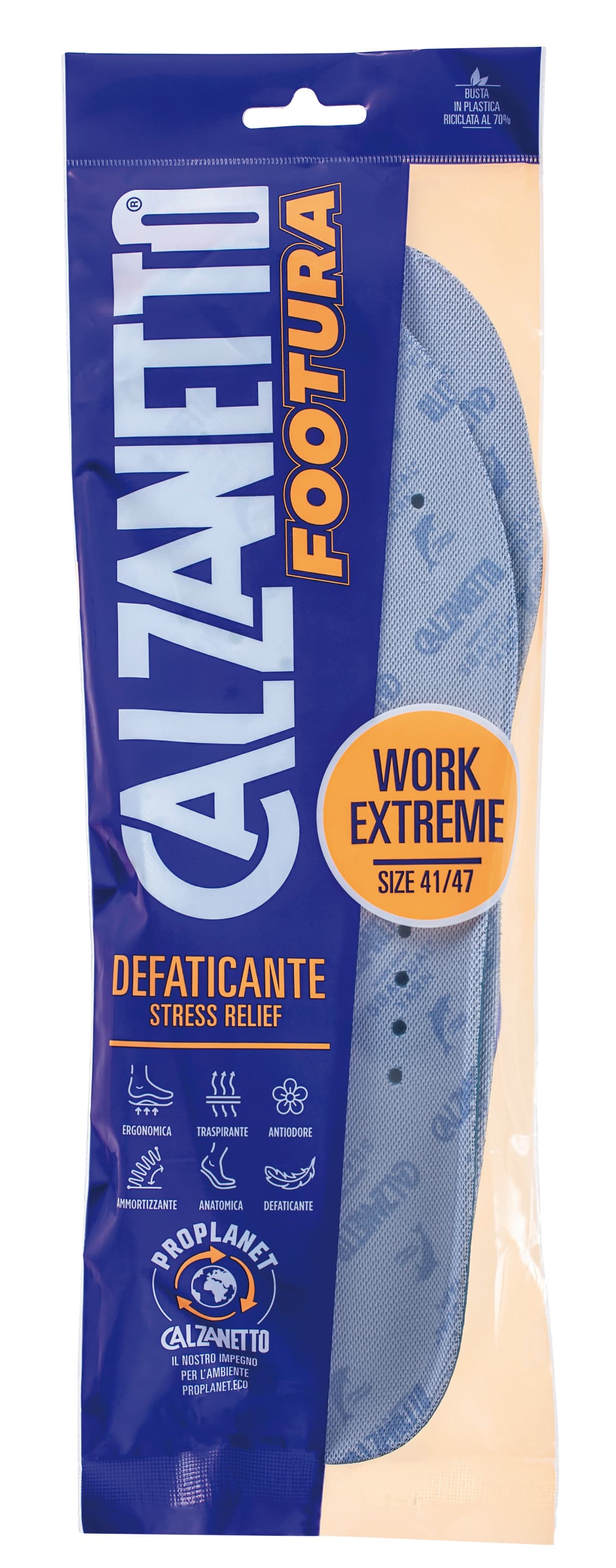 Solette Work Extreme Defaticante Uomo Misura 41 47 Calzanetto - 2