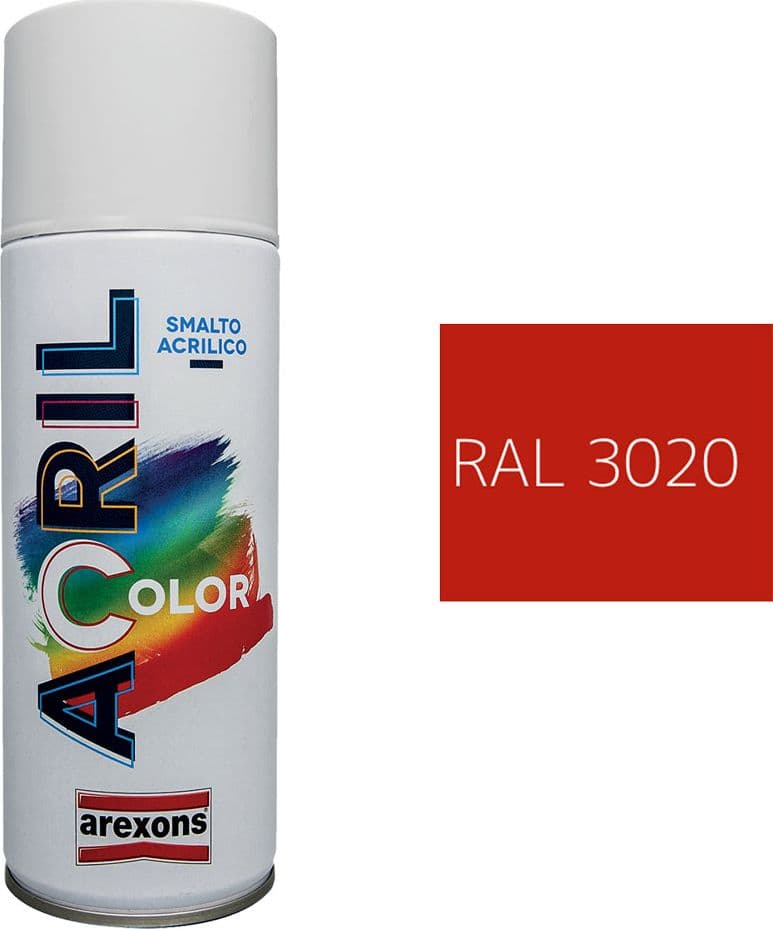 Smalto Spray Acrilico Ral 3020 Arexons Rosso Traffico 6 Pezzi