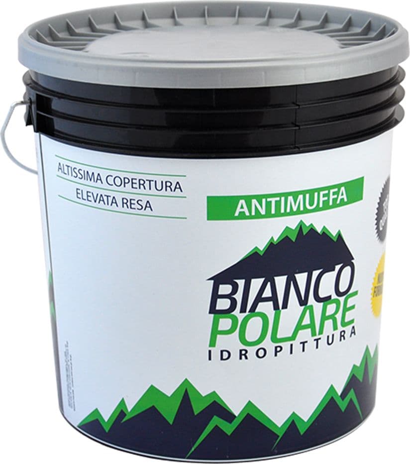 PITTURA AL QUARZO ACRILICO ANTIMUFFA lt 14  - BIANCO POLARE - 2