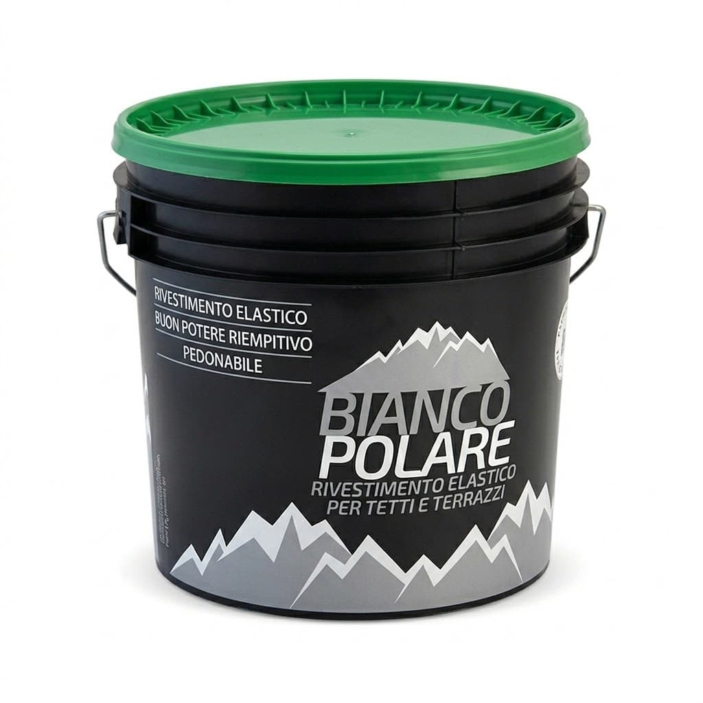 Vernice Acrilica per Tetti Bianco Polare Colore Verde 5 kg - 2