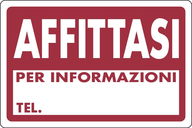 Cartello Segnaletico Affittasi Cm 30 x 20 10 Pezzi - 2