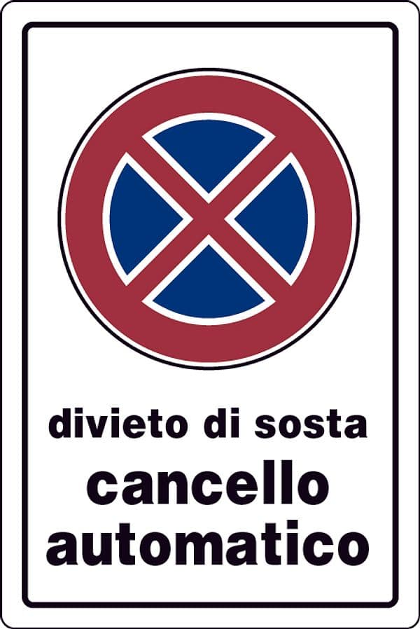 Cartello Segnaletico Divieto di Sosta Cancello Automatico Cm 20 x 30 10 – Autres
