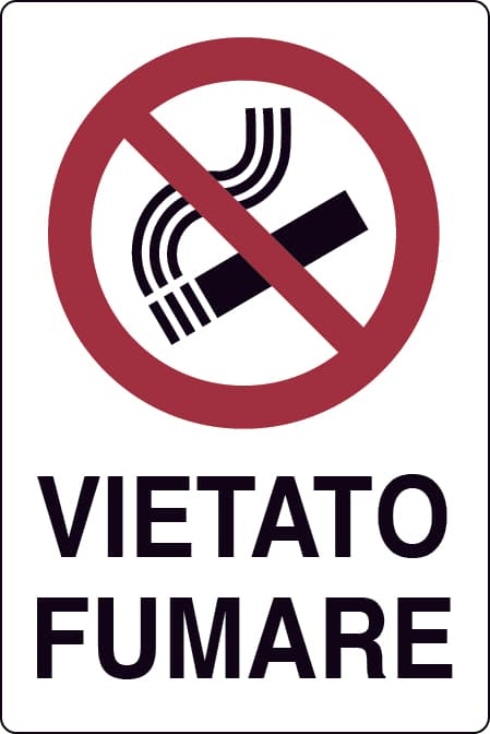 Cartello Segnaletico Vietato Fumare Cm 20 x 30 10 Pezzi - 2