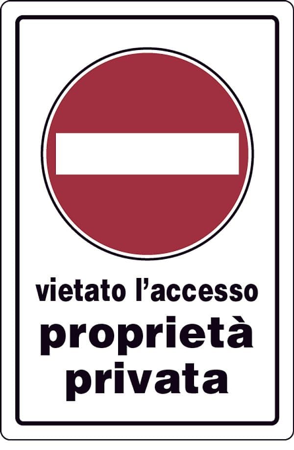 Cartello Segnaletico Proprietà Privata Accesso Vietato Cm 20 x 30 10 Pezzi – Autres