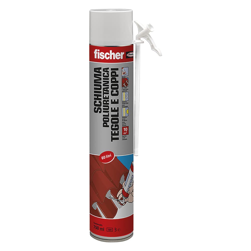 Schiuma Poliuretanica Pu T 750 Manuale Fischer Tegole e 12 Pezzi 750 ml - 2
