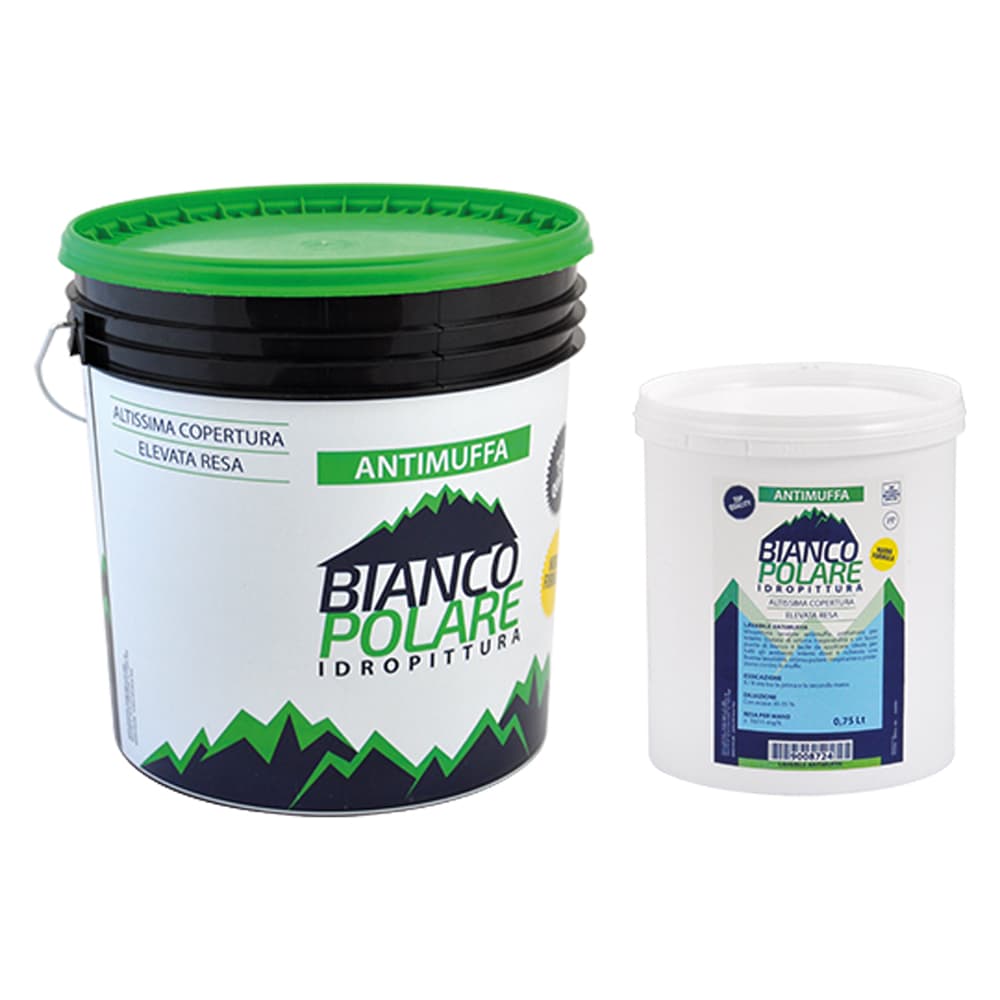 Idropittura Lavabile Antimuffa Traspirante Bianco Polare 4 lt - 2