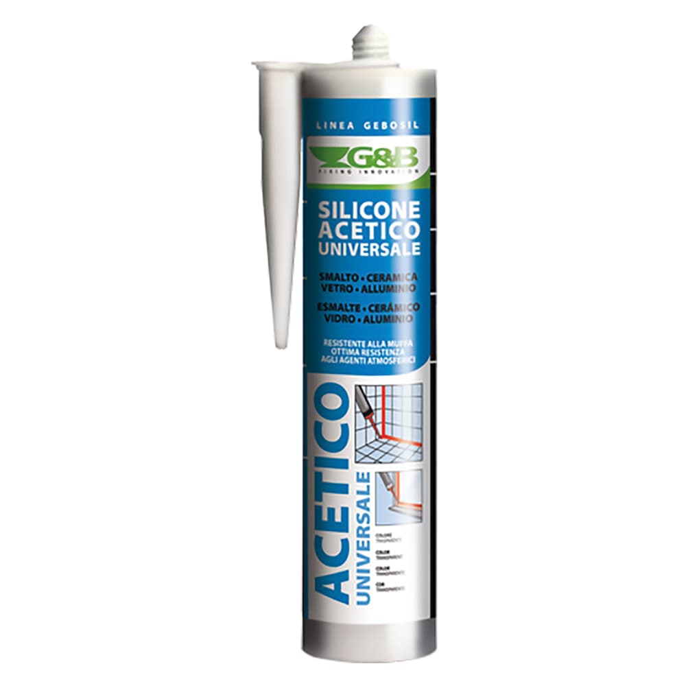 Silicone Acetico Universale Bianco G&b Gebosil 280 ml - 2