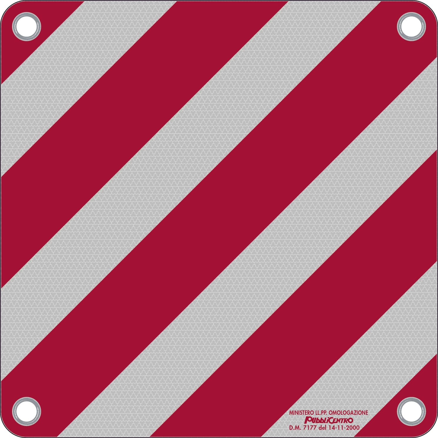 Cartello Segnaletico Carichi Sporgenti in Alluminio Rifrangente Cm 50 x 50 - 2