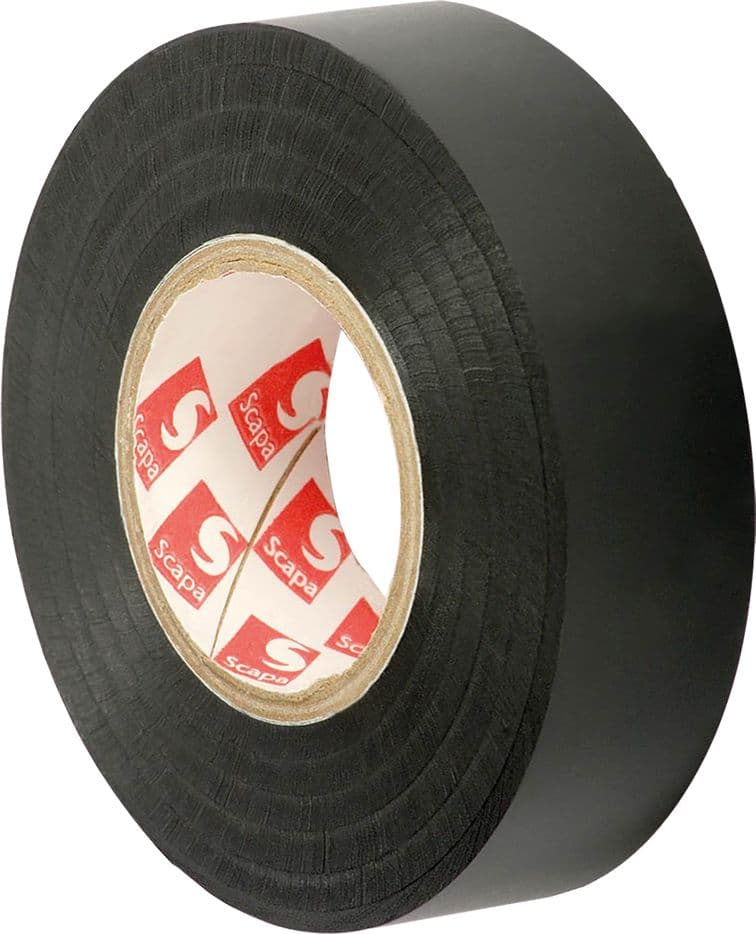 NASTRO ISOLANTE mm. 38 x 25 mt - colore nero- 5 pezzi  - SCAPA - 2
