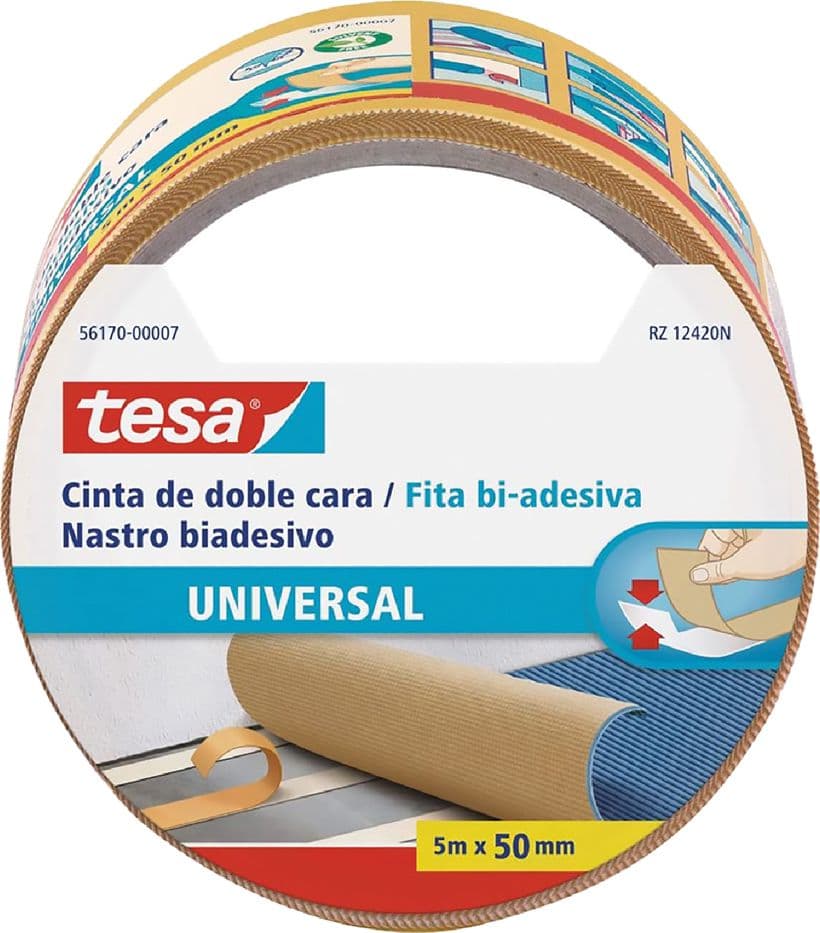 NASTRO BIADESIVO UNIVERSALE mm 50 x mt. 5- 6 pezzi  - TESA - 2