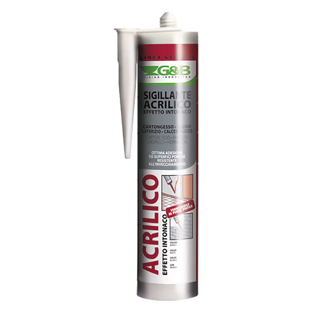 Silicone Acrilico Effetto Ruvido Bianco G&b Gebosil 24 Pezzi 310 ml - 2